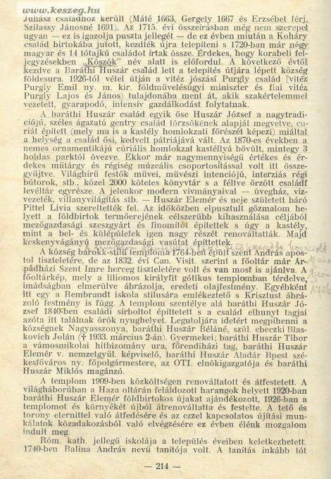 Magyar városok és vármegyék monográfiája - részlet 3. (Keszeg) 