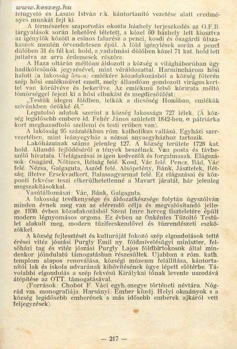 Magyar városok és vármegyék monográfiája - részlet 6. (Keszeg) 